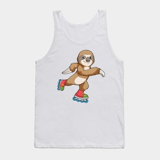 Sloth as Skater with Inline skates Tank Top